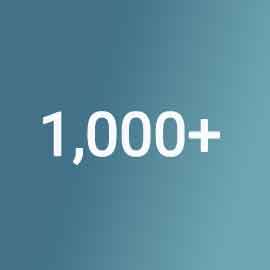 1,000+